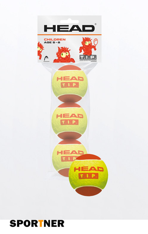 توپ 3تایی قرمز بچه گانه HEAD T.I.P. RED - 3 BALL SINGLE CAN